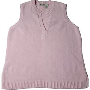 Orvis Light Pink Sleeveless Cotton Pullover Vest
